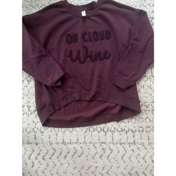 Womens Green Tea On Coud Wine Sweatshirt - Picture 4 of 5